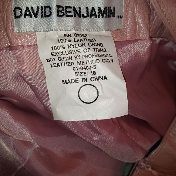 David Benjamin Vintage Pink Iridescent Leather Suit (NO HAT!) - Picture 10 of 13